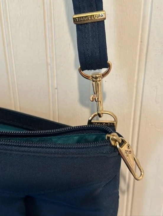 Travelon Crossbody Navy blue Gold Hardware - Picture 9 of 12